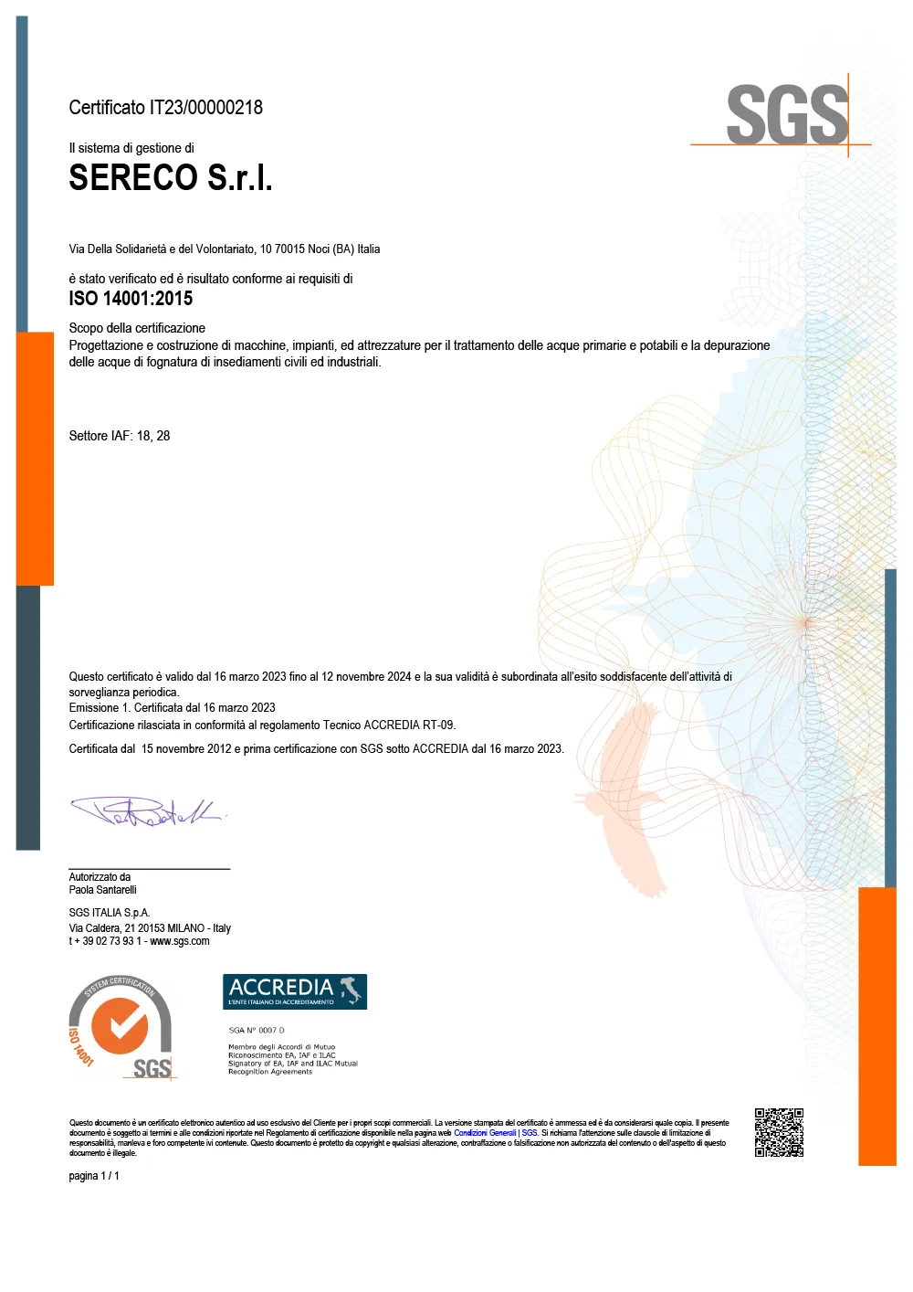 certificazione-iso-14001-sereco-quality-equipment-manufacturer